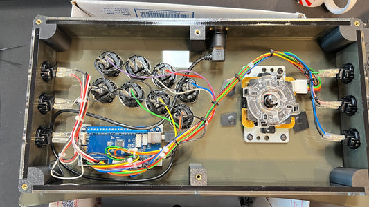 Battle Axe FightStick internal hardware and wiring