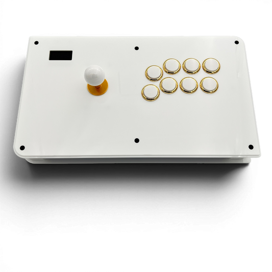 White and gold OKI Hatch example build. Electronics not included.